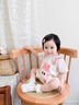 班喜迪嬰兒衣服夏裝嬰幼兒連體衣短袖公主寶寶哈衣爬服夏季假兩件外出服 粉色 80cm 曬單實拍圖