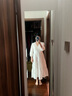 愛特愛甜美度假公主裙V領(lǐng)收腰白色連衣裙2025春季新款減齡女裙A2507527 極光白10 XL (170) 曬單實(shí)拍圖