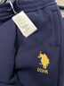U.S. POLO ASSN.保羅運(yùn)動(dòng)休閑褲男加絨保暖冬季寬松直筒跑步長(zhǎng)衛(wèi)褲 黑色平口 XL  曬單實(shí)拍圖