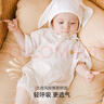 OAK FAMILY新品新生嬰兒衣服兒童棉平紋短袖初生兒寶寶休閑連體衣夏 奶白 90cm 曬單實(shí)拍圖