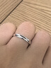 六福珠寶鉑950泥鰍背素圈鉑金戒指情侶男女款對戒單只 計(jì)價(jià) L04P0001DS 19號-6.39克(含工費(fèi)486元) 男款 曬單實(shí)拍圖