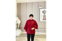 俞兆林（YUZHAOLIN）新款媽媽裝春秋洋氣上衣中老年女中式婚禮服針織開衫加絨毛衣外套 紅色 L 建議105-115斤 曬單實拍圖