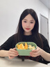 科羅恩日式雙層飯盒便當(dāng)盒可微波爐加熱密封可分格上班族保溫餐盒 綠色1層800ml 曬單實(shí)拍圖