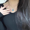翠奢緣高端品牌水晶項鏈女高級感鎖骨鏈女士走心520送女友老婆生日禮物 海洋之心項鏈 曬單實拍圖