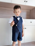 衣諾坊兒童西服套裝馬甲套裝演出服男生西服 藏青馬甲套裝 120CM 曬單實拍圖