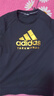 阿迪達(dá)斯 （adidas）童裝秋冬季 內(nèi)搭衛(wèi)衣套頭衫 長袖上衣  黑/金 152 曬單實拍圖