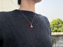 云上玥珠寶鴿血紅寶石星星吊墜項鏈9.5ct簡(jiǎn)約大氣14*14 紅色 曬單實(shí)拍圖