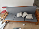 秋祁新中式全實木沙發(fā)組合客廳小戶型簡約現(xiàn)代冬夏兩用家具雙人三人位 三人位【柚木色】2米 曬單實拍圖