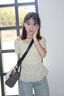 CENTARLKATTY小眾原創(chuàng  )設計波點(diǎn)蝴蝶結戴妃包女2025新款時(shí)尚復古手提斜挎包 波點(diǎn)灰 曬單實(shí)拍圖