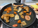 京嚴(yán)烤肉盤家用燒烤盤不粘鐵板燒盤戶外韓式麥飯石卡式爐電磁爐煎烤盤 【通用款】送麻繩+收納袋 32cm 鋁合金加厚烤肉盤 曬單實(shí)拍圖