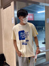 NASAMITOO純棉短袖t恤男夏季新款潮牌休閑印花半截袖衣服青少年設計感透氣 白色 XL （推薦體重120-145斤） 曬單實拍圖