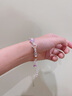 中國黃金花蝶戲足銀手鐲女碎銀手鏈半鐲銀飾結婚紀念日禮物送老婆生日 足銀花蝶戲半鐲手鏈 曬單實(shí)拍圖