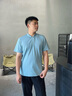 AQUASCUTUM/雅格獅丹2025春夏男士商務(wù)休閑翻領(lǐng)短袖POLO衫 阿什利藍 XL 曬單實(shí)拍圖