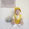 G.DUCKKIDS小黃鴨嬰兒衣服春裝長(zhǎng)袖外出連體衣新生男女寶寶春秋卡通純棉爬服 黃色 送帽子 80cm (建議6-9個(gè)月，7-10KG) 曬單實(shí)拍圖
