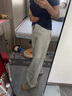 可愛(ài)刺繡設計感牛仔褲女春秋2025年新款夏季直筒闊腿褲小個(gè)子長(cháng)褲 淺藍色 M 曬單實(shí)拍圖