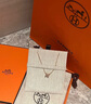 愛(ài)馬仕（HERMES）項鏈女Mini Pop H琺瑯吊墜女士玫瑰金鏈條鎖骨鏈送女友教師節送禮 白色玫瑰金H147992FO49 曬單實(shí)拍圖