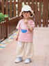 幼歌（YOUGE）嬰幼兒夏季可愛(ài)吸晴短袖輕薄冰瓷棉貼布繡透氣寬松元氣T 粉色 （66-90肩開(kāi)扣） 90 cm 曬單實(shí)拍圖