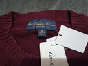 布克兄弟（BrooksBrothers）男士秋冬新品綿羊毛圓領(lǐng)麋鹿針織毛衣 6002-深紅色 M 曬單實拍圖