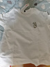 名創(chuàng  )優(yōu)品（MINISO）純棉白色短袖男新款潮牌男生半袖t恤青少年百搭正肩圓領(lǐng)上衣體恤 白色(幸福時(shí)光胸標) M /170(男女同款) 曬單實(shí)拍圖