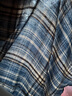 迪伽達格子襯衫男士春秋季新款美式復古高級感長(cháng)袖襯衣cleanfit情侶外套 NFJQ--C46藍色 M 曬單實(shí)拍圖