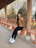 PMOG加絨牛仔褲女高腰顯瘦松緊腰女士加厚褲子百搭彈力小腳褲外穿長(zhǎng)褲 松緊款黑色[加絨]高彈力加厚 30 建議118-128斤 曬單實(shí)拍圖