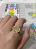Amber Lollipop黃水晶戒指女士浮雕設計開(kāi)口食指戒新年情人節生日禮物送女友老婆 黃色(維納斯Venus系列) 曬單實(shí)拍圖