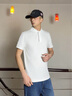 Tommy Hilfiger【涼感】25秋冬新款男裝絲光棉撞色門(mén)襟防曬運動(dòng)短袖T恤POLO 白色YBR M （推薦：135-150斤） 曬單實(shí)拍圖