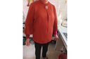 俞兆林（YUZHAOLIN）新款媽媽秋裝外套針織兩件套上衣服中老年女秋冬寬松毛衣刺繡開衫 橘色內(nèi)搭加絨兩件套 L 建議100-115斤 曬單實(shí)拍圖