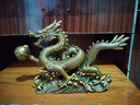 莫尼森  MOREISAN黃銅金龍擺件工藝品生肖龍騰四?？蛷d玄關(guān)辦公室桌面擺件喬遷禮品 長(cháng)35厘米龍騰四海 曬單實(shí)拍圖