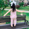 G.DUCKKIDS漢服女童棉綢套裝夏季2025新款洋氣時(shí)髦兒童新中式夏裝女寶兩件套 粉色 棉綢縮水，拍大一碼 130 cm 曬單實(shí)拍圖
