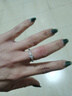 KZD999純銀足銀潮戒指女鋯石感鉆戒莫?；榻鋾r(shí)尚個(gè)性鉆戒 主鉆(40分)同款 13港號 曬單實(shí)拍圖