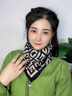 啄木鳥(niǎo)護頸方巾絲巾女磁吸扣2024新款小圍巾女秋冬季棉麻脖子圍脖三角巾 棉麻磁扣-字母G迷宮【新升級面料 曬單實(shí)拍圖