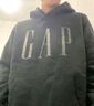 Gap男女裝字母logo印花連帽抓絨長(zhǎng)袖口袋衛(wèi)衣上衣609135 黑色 165/88A(S) 亞洲尺碼 曬單實(shí)拍圖