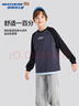 Skechers斯凱奇男女童長袖T恤秋冬季打底衫大童寬松衛(wèi)衣運(yùn)動上衣L125K006 碳黑/0018 150 曬單實(shí)拍圖