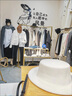 服裝店展示架創(chuàng)意中島圓形貨架陳列架女裝店中間高低掛衣服架子 納米金 大號(hào)弧形118x155高 曬單實(shí)拍圖