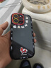 名界（MINGJIE）適用于蘋果15promax手機(jī)殼可愛卡通幸運(yùn)小馬新款iPhone16proamx外殼透明奶油殼創(chuàng)意全包防摔保護(hù)套 【黑色-幸運(yùn)金邊小馬】 iPhone 16 ProMax 曬單實(shí)拍圖