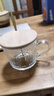 樂唯詩（NERVISHI）浮雕玻璃牛奶杯風(fēng)簡約玻璃杯早餐杯玻璃水杯牛奶杯玻璃茶杯子 浮雕早餐杯【帶蓋帶勺】430ml2只 曬單實拍圖
