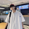 洛科馳夏季日系短袖襯衫套裝男生衣服三件套搭配港風(fēng)帥氣潮牌穿搭一整套 【三件套】白色+純棉短T白+淺藍(lán) XL 曬單實(shí)拍圖