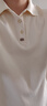 馬登工裝 純色polo領(lǐng)紐扣衛(wèi)衣男長(zhǎng)袖T恤商務(wù)休閑上衣秋季百搭打底衫 米黃 XL 曬單實(shí)拍圖