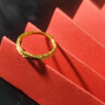 中國珠寶黃金戒指一對情侶冰川指環(huán)足金對戒男女款結婚送老婆生日禮物 男款 1.90g 玫瑰禮盒+可刻字+賀卡代寫 曬單實拍圖