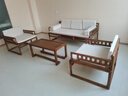 吉贈宋代美學(xué)實木沙發(fā)客廳新中式家具全屋套裝組合辦公室接待洽談沙發(fā) 單人位+雙人位+三人位+茶幾 曬單實拍圖