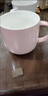CCKO陶瓷馬克杯咖啡杯簡約純色家用情侶水杯辦公室牛奶杯沖泡杯茶杯 340ml陶瓷咖啡杯（亮光粉） 曬單實(shí)拍圖
