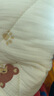 棉加加（Cotton++）豆豆被嬰兒小被子寶寶夾棉蓋被A類新生兒童幼兒園專用午睡毛毯子 腳印熊秋冬夾棉110*120【A類棉】 曬單實(shí)拍圖