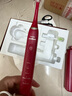 飛利浦（PHILIPS）電動牙刷S系列水療刷HX2491聲波震動清潔亮白護(hù)齦5種模式HX6730升級款高端送禮教師節(jié)禮物 HX2491/02紅色+2支原裝刷頭 曬單實(shí)拍圖