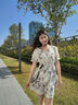 薇洛萱2025夏季新款顯瘦上衣＋短褲兩件套裝白色連衣裙女裝夏天裙子8337 圖片色 L 建議98-115斤 曬單實(shí)拍圖