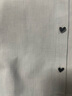 百圖betu女裝夏新款連衣裙愛(ài)心扣泡泡袖顯瘦襯衫連衣裙女2304T94 藍色 L 曬單實(shí)拍圖