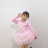 南瓜精靈兒童舞蹈服夏季女童練功服形體服芭蕾舞蓬蓬裙幼兒中國舞演出服裝 粉色【長(cháng)袖】 110 (建議105-110cm 25-33斤) 曬單實(shí)拍圖
