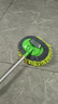 鵬境汽車(chē)雪尼爾雙節式伸縮洗車(chē)拖把 車(chē)載洗刷子軟毛清洗擦車(chē)冼車(chē)工具 綠色（180°轉頭）三節鋁合金款 曬單實(shí)拍圖