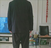 恒源祥春秋薄款亞麻小西裝男寬松棉麻外套中老年休閑西服男防曬上衣單件 黑色 XL 參考125-140斤左右 曬單實(shí)拍圖