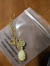 炙真銀樓和田玉銀項鏈女七夕情人節(jié)禮物生日送女朋友老婆媽媽吊墜鎖骨鏈 蘭花水滴和田玉項鏈 曬單實拍圖